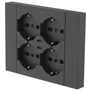 MULTIPRESA INCASSO QUADRA 4 P BIP.SCH + 2 USBC NER