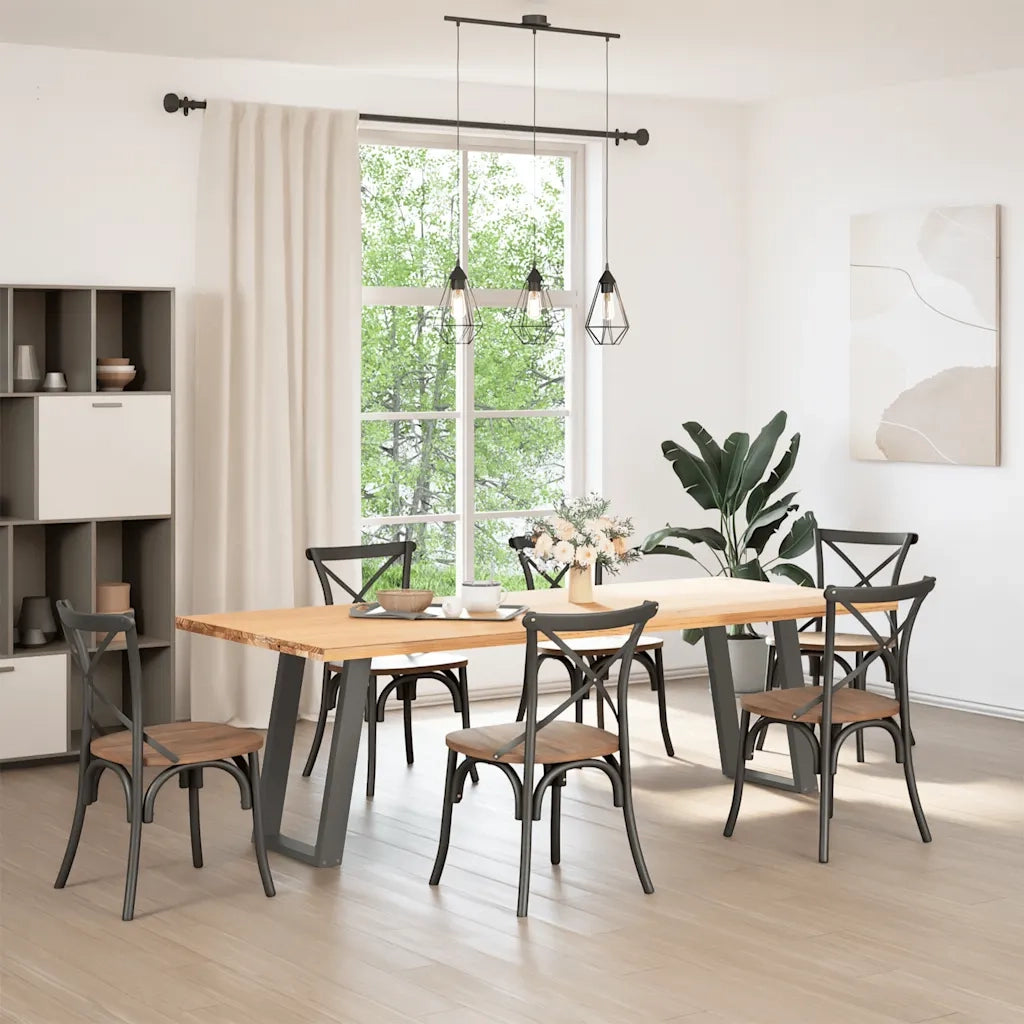 Gambe per tavolo da pranzo a forma di U 2 pz | Piede del tavolo Antracite 60x(72-73) cm Acciaio