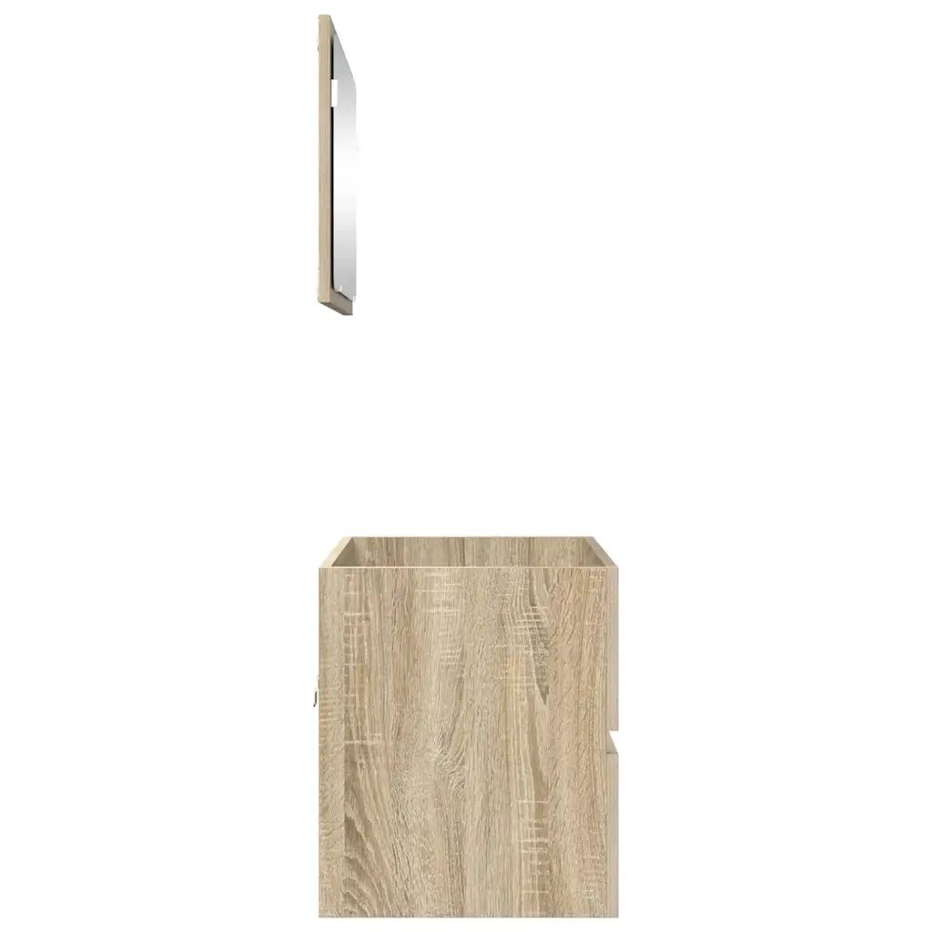 Set di mobili per il Bagno | Armadio da bagno Rovere Sonoma Legno multistrato