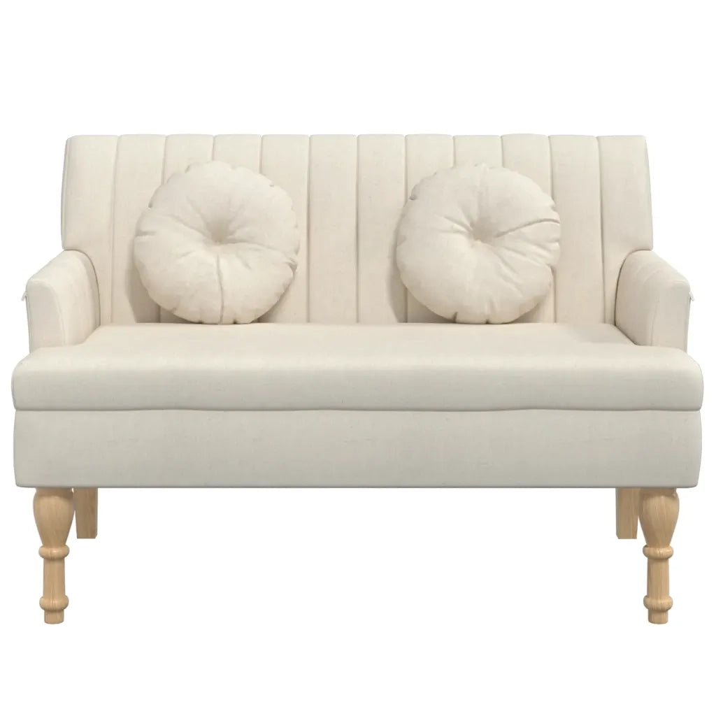 Panca con Cuscini 113x64,5x75,5 cm in Lino 372138