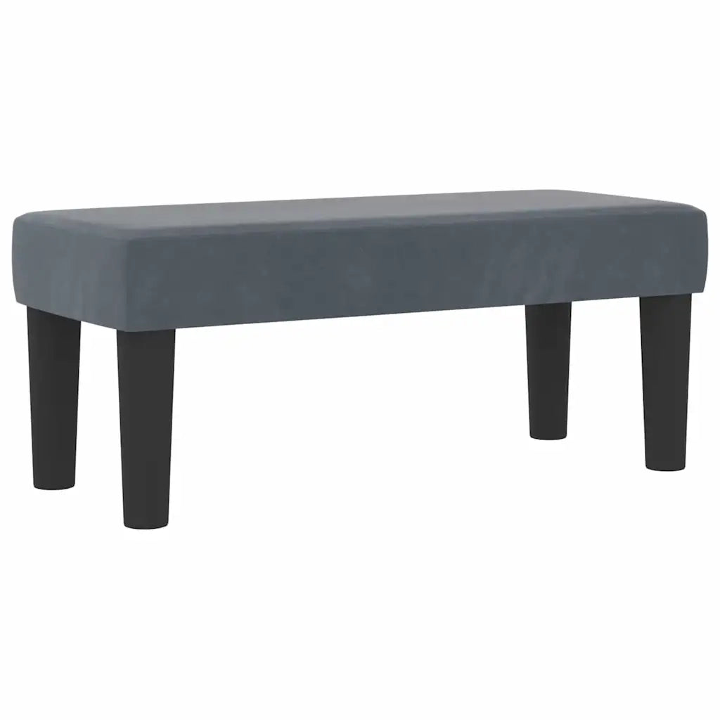 Letto a molle con materasso Grigio scuro 90 x 190 cm Velluto