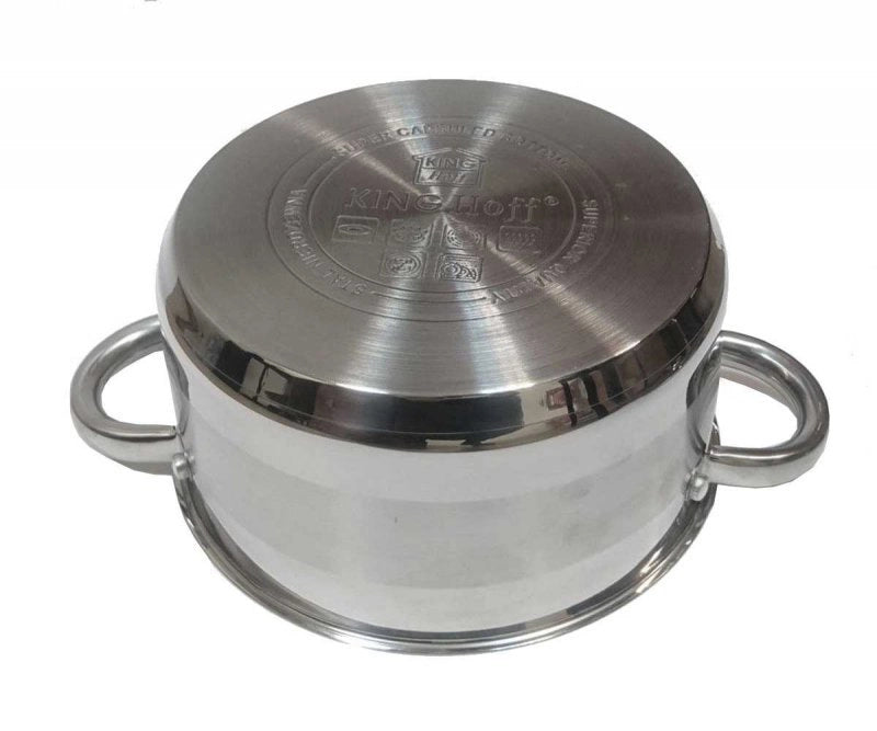 Kinghoff KH-4327 Pentola moderna in acciaio inox con coperchio in vetro 16 cm