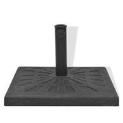 Base per ombrellone quadrata in resina nera 19 kg 2202091