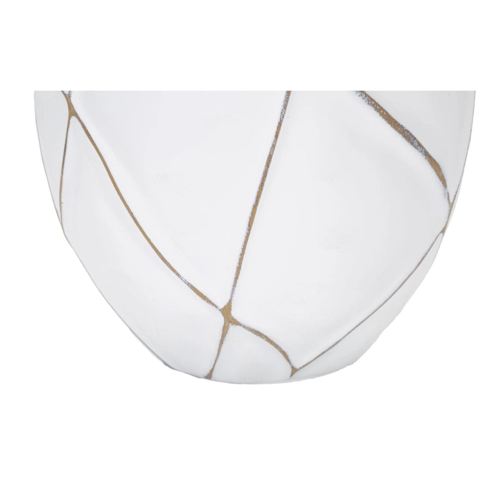 Lampada da Tavolo VKH168, Bianco, Poliresina, 35x35x60 cm