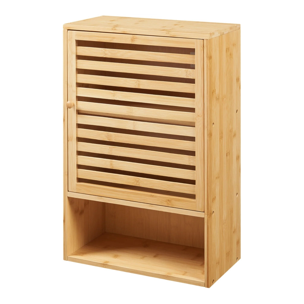 Mobiletto/scaffale da parete per bagno 60 x 40 x 20 cm bambù naturale 03_0008891