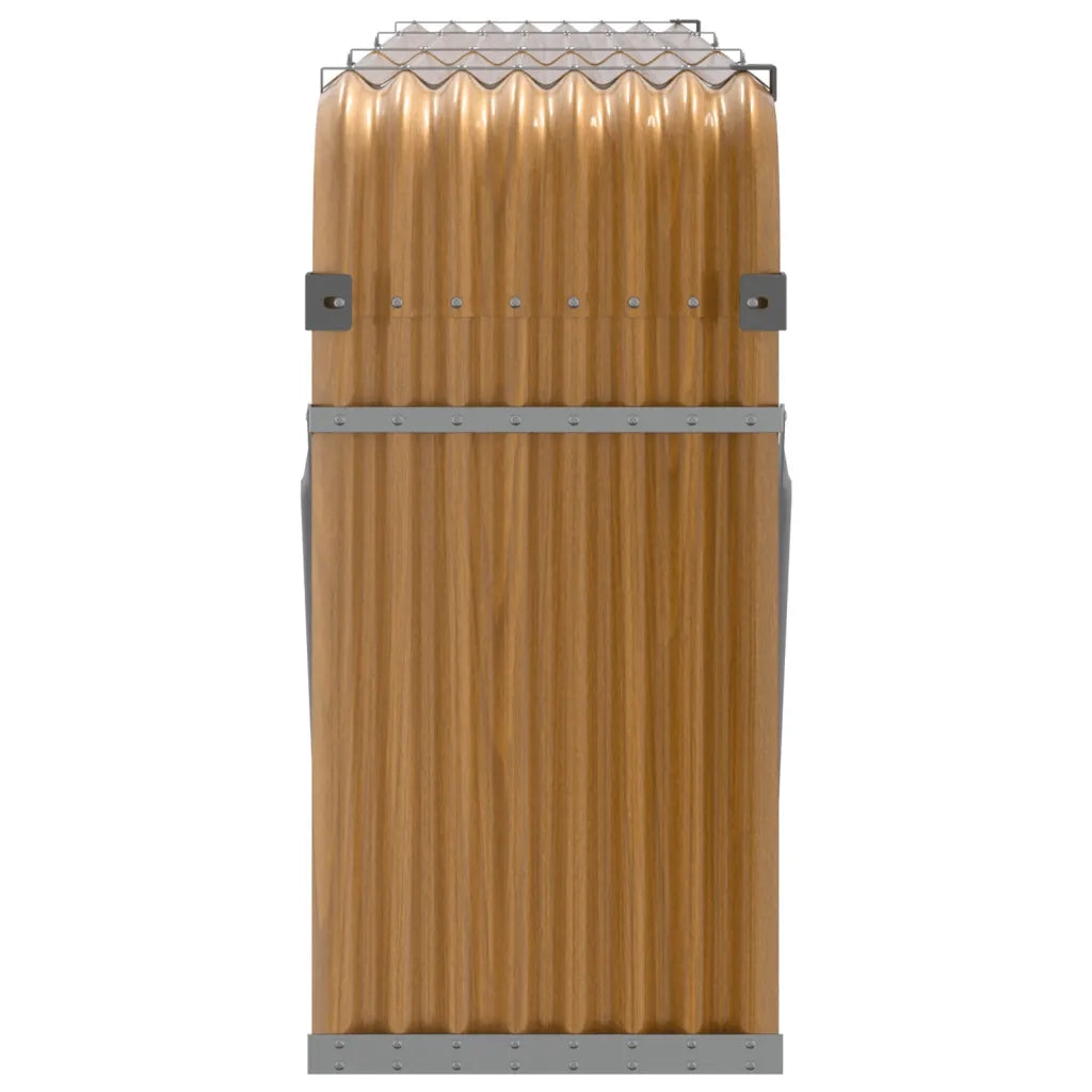 Portaceppi Effetto Legno 234x45x100 cm in Acciaio Zincato CFW1144595