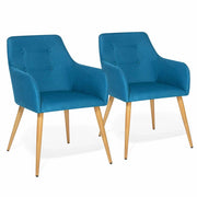 IDMarket - Set di 2 poltrone DANIA blu anatra