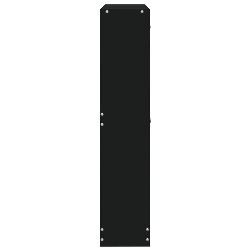 Scarpiera mobile contenitore per scarpe mobile per ingresso/corridoio/soggiorno 59 x 17 x 81 cm legno ingegnerizzato nero 02_0021985