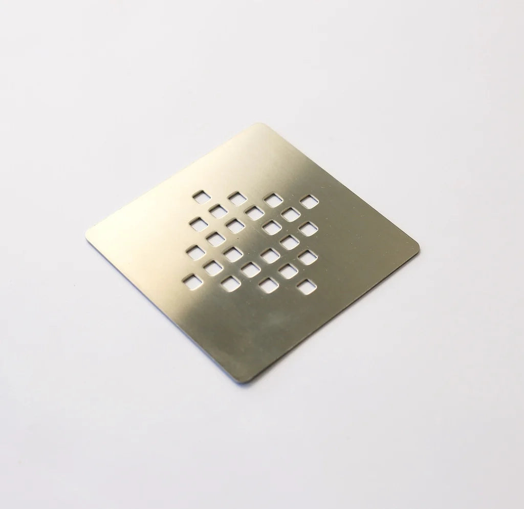 Piatto doccia Ardesia extra piatto 90X90 cm colore Grigio cemento RAL 7005 griglia in Acciaio