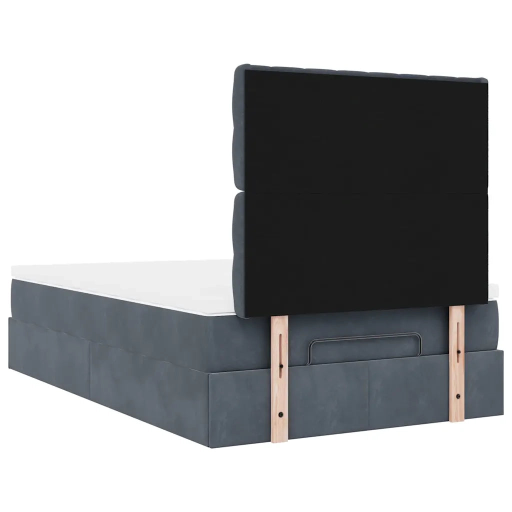 Struttura Letto Pouf con Materassi 120x200 cm Velluto 3313536