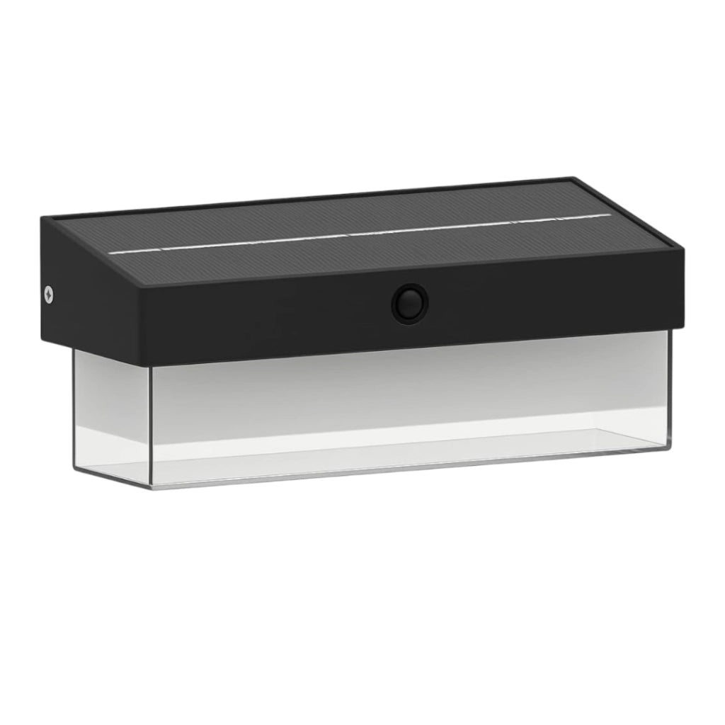 Applique solare LED Lampada da esterno con sensore di movimento IP54 1000lm luce fredda 6000K 3 modalità crepuscolare ricarica solare