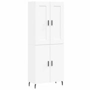 Credenza | Madia | Buffet da pranzo | Armadio da pranzo Bianca 69,5x34x180 cm in Legno Multistrato