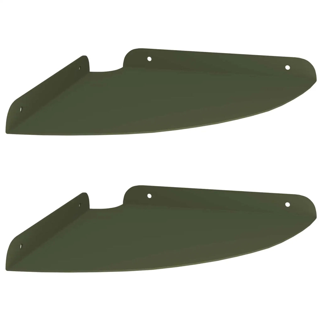 Mensola sospesa 2 pcs Verde oliva 24 x 24 x 2 cm 8004106