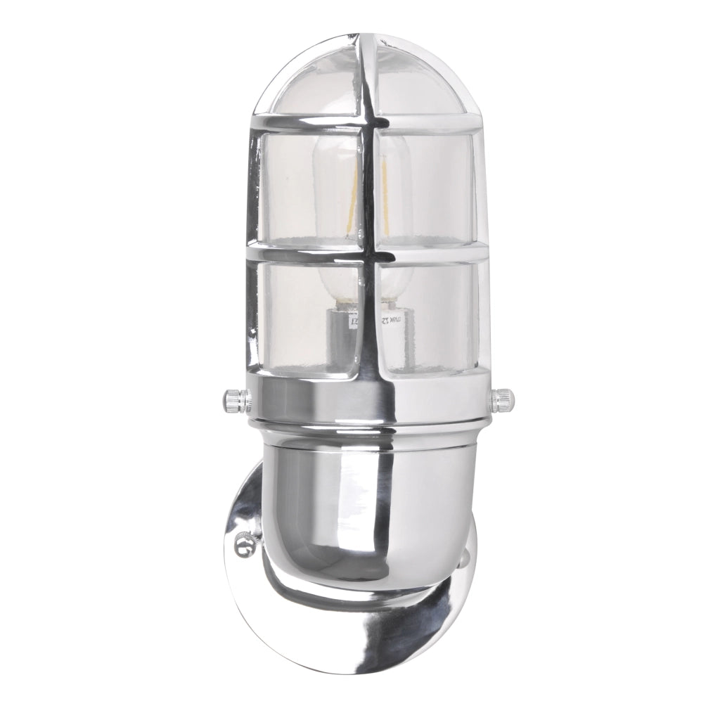 Applique loft cromata Polux LUND E27 IP44 1 luce 30cm