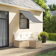Tenda da Sole Retrattile Antracite 100x150 cm Tessuto e Acciaio 368750