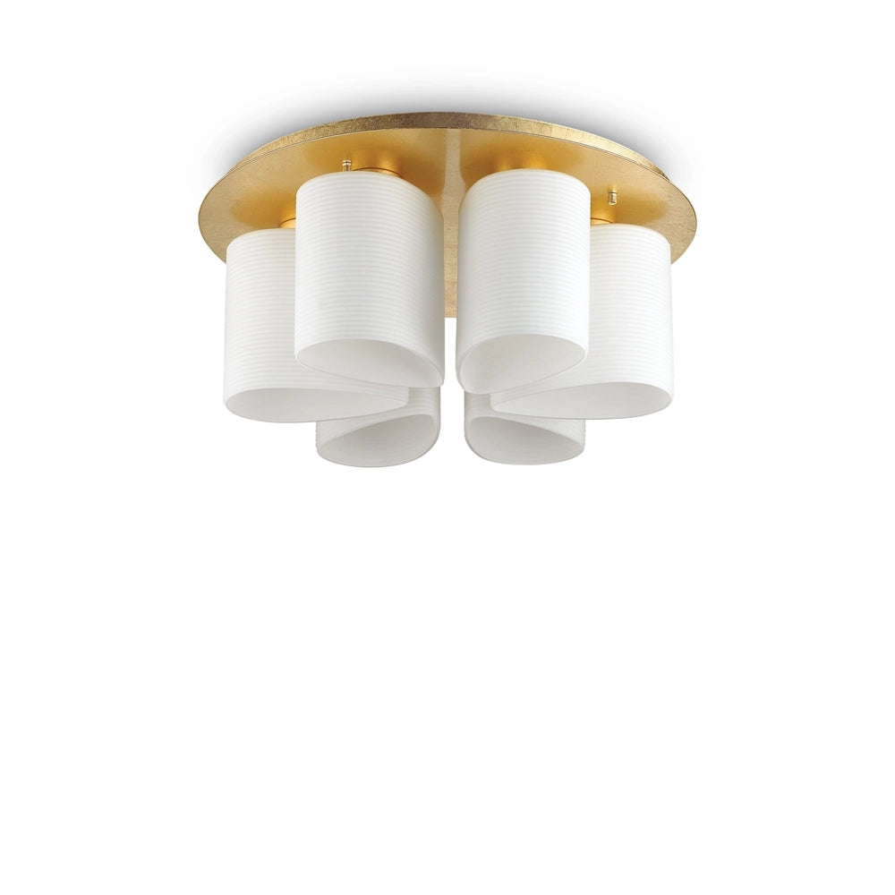 Plafoniera Contemporanea Daisy Metallo Oro 6 Luci E27