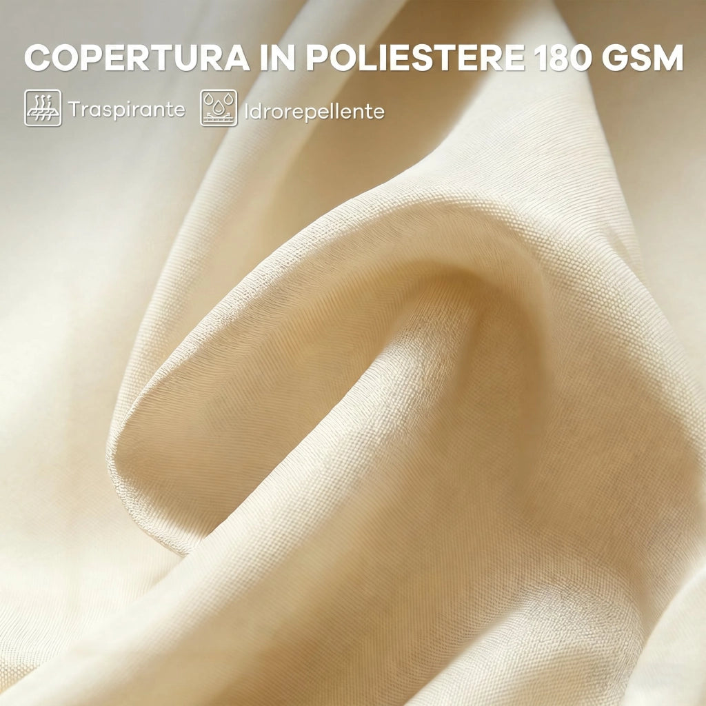 Ombrellone da Giardino Doppio 12 Stecche ¨C zephmum ¨C Beige 4.6x2.7 m
