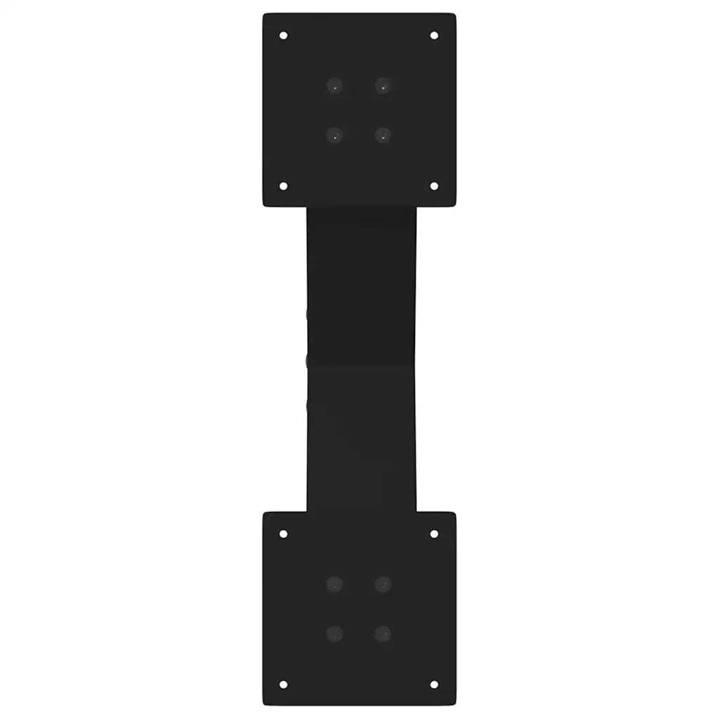 Gambe per Tavolino da Caff¨¨ a X 2 pz-Set di 2 Gamba per Tavolo Nere 50x(30-31) cm Acciaio