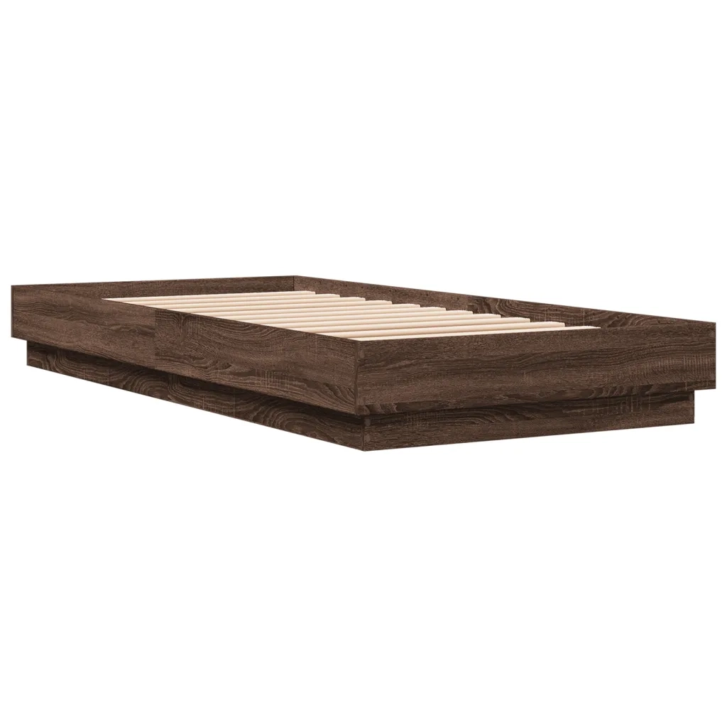 Giroletto senza Materasso Rovere Marrone 100x200 cm Truciolato 839601