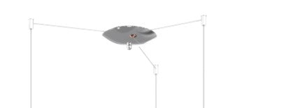 SOSPENSIONE CROMO 3 LUCI SPOSTABILE VETRI BIANCO FOG 1184CR-S3 S-BF