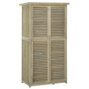 Armadio da giardino in legno ¨C Minimal ¨C Grigio 87x46,5x160 cm