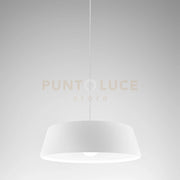 BLANCA S/P - LAMPADARIO A SOSPENSIONE BIANCO 1 LUCE ATTACCO E27 IN ALLUMINIO  D.50CM
