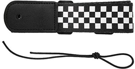 Accessorio per chitarra a 4 corde - Cintura per chitarra a 4 corde - Flessibile e comodo - Nero-bianco-karocromo - Accessorio per strumenti a 4 corde - Regolabile