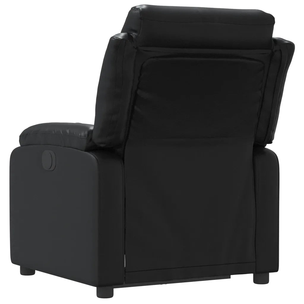 Divano Sedia-Poltrona Reclinabile Nera in Similpelle 461000