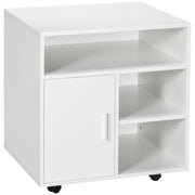 Supporto stampante con mobiletto e ripiani ¨C Xylo ¨C bianco 3 nicchie