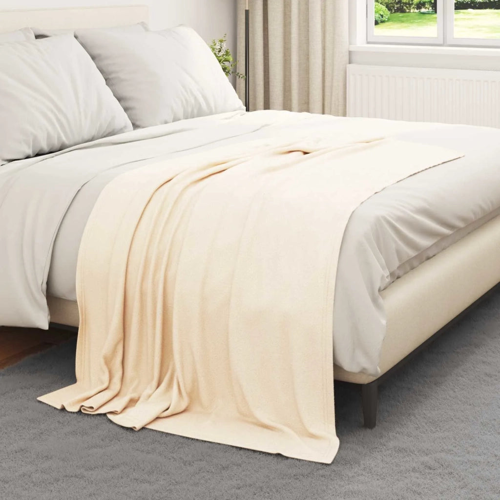 Coperta Crema 170 x 130 cm Panno 42017033