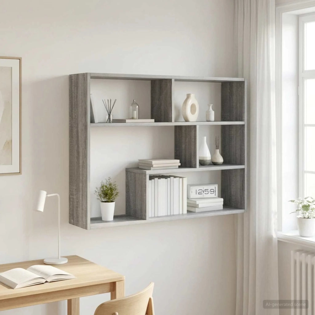 Scaffale da parete A parete Sonoma grigio 95 x 20 x 69,5 cm 8012145