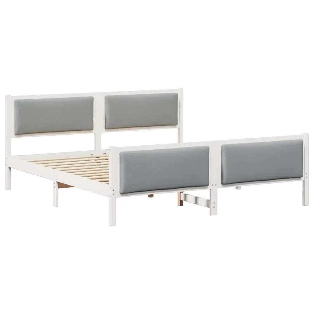 Struttura del letto-Giroletto Grigio chiaro 180 x 200 cm Tessuto 343922