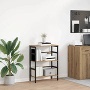 Libreria-Scaffale per Libri-Mobile di Stoccaggio Rovere artigianale 60 x 29,5 x 81 cm Legno multistrato