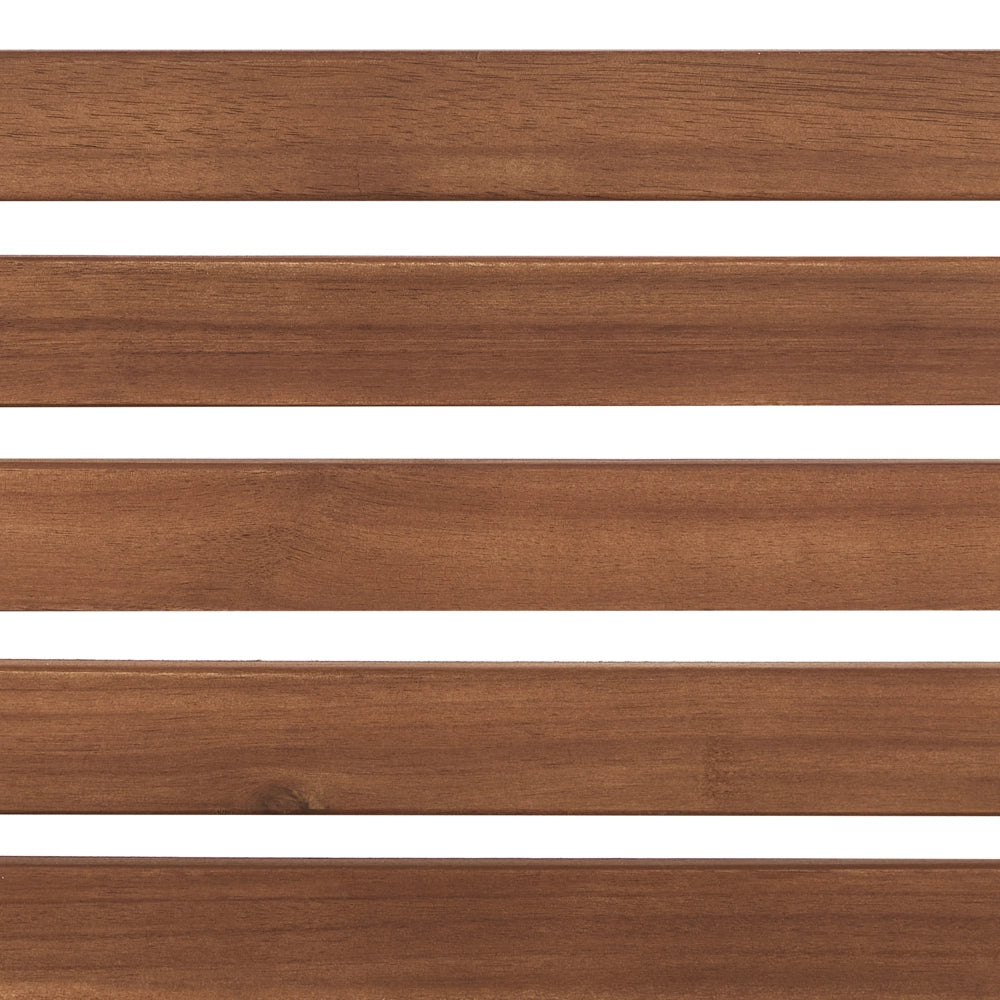 Set di 2 sedie da giardino per esterni in legno d'acacia chiaro pieghevoli stile rustico