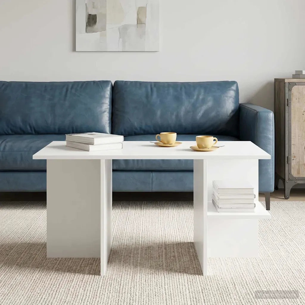 Tavolino da salotto Bianco 87 x 50 x 45 cm Legno ingegnerizzato 8001055