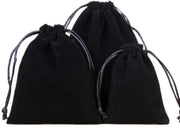 Zaketti di Pizzo per Decorazione - Set di Sacchetti per Cadeau - Ideali per Regali - 10 x 12 cm - Nero - Conservazione degli Orefici - Matrimonio e Festa