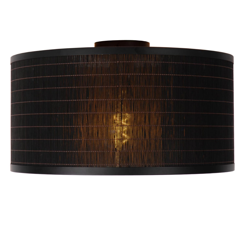 Plafoniera Lucide Tagalog bambù nero 40cm 1xE27 40W
