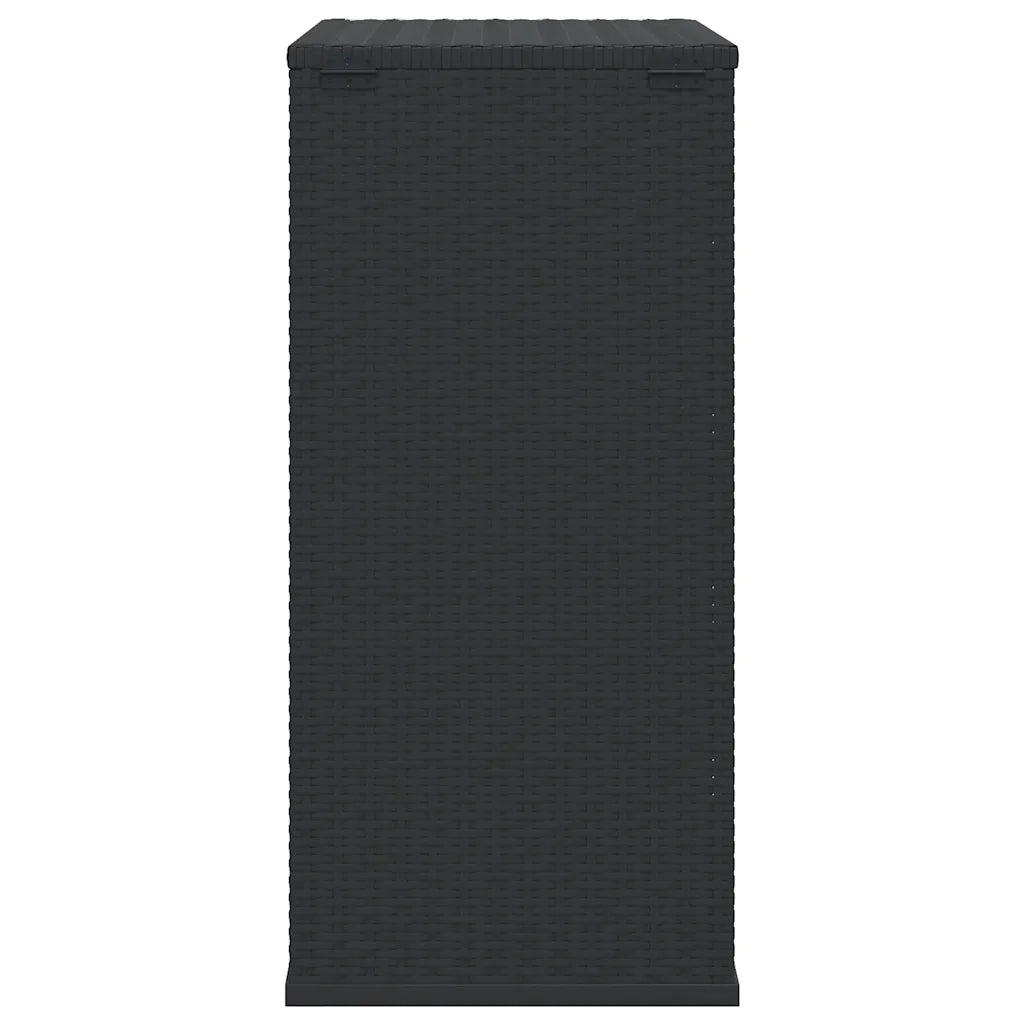 Contenitore Cuscini da Giardino Rattan PE 100x49x103,5 cm Nero CFW3108297