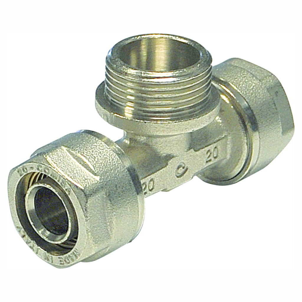 RACCORDO A TEE MASCHIO 1/2X20 PER MULTISTRATO (SAC