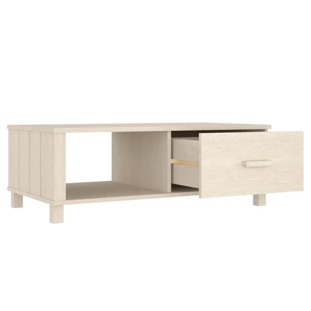 Tavolino HAMAR ambra 100x55x35 cm in Legno Massello di Pino 340452