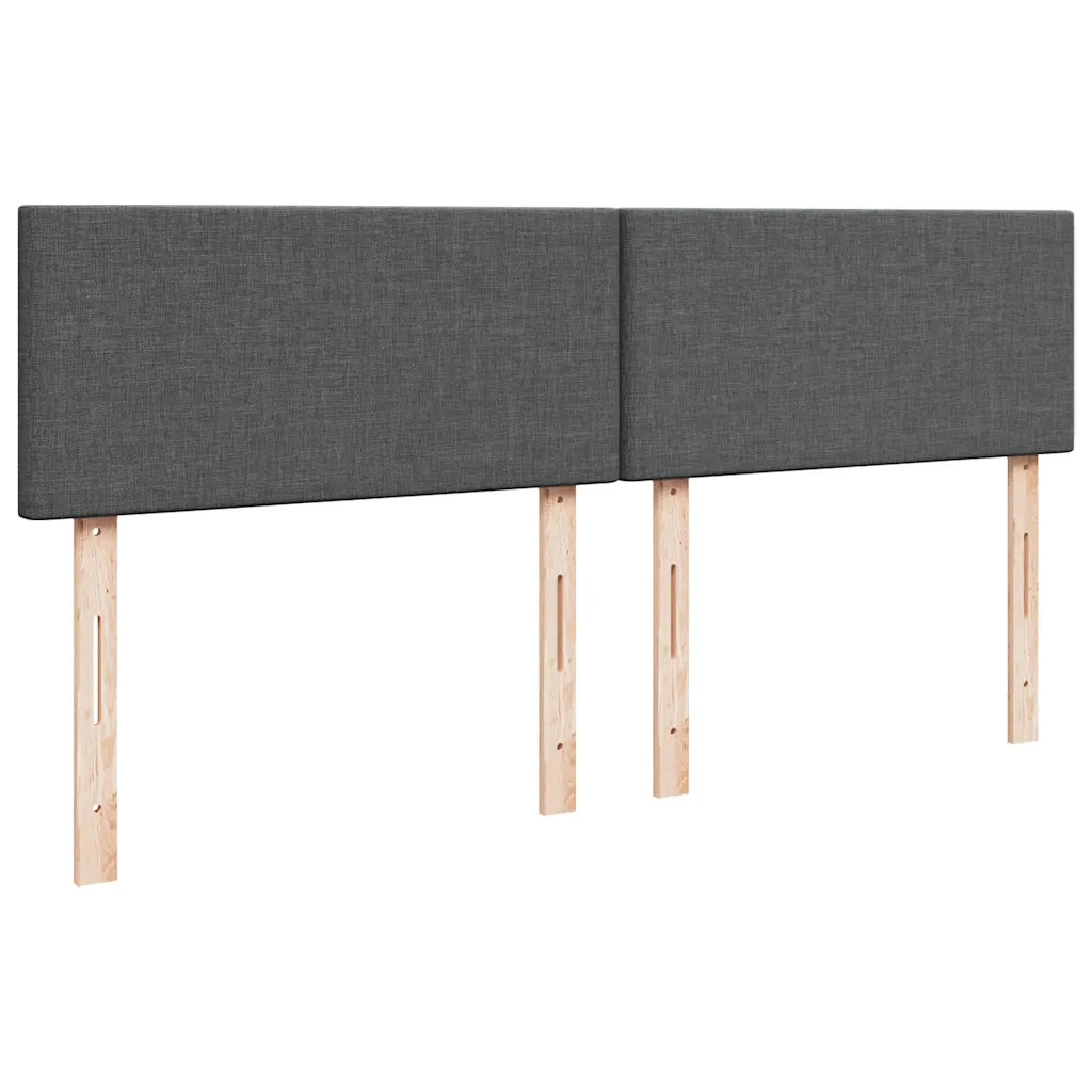 Giroletto a Molle con Materasso Grigio Scuro 200x200 cm Tessuto 3288289