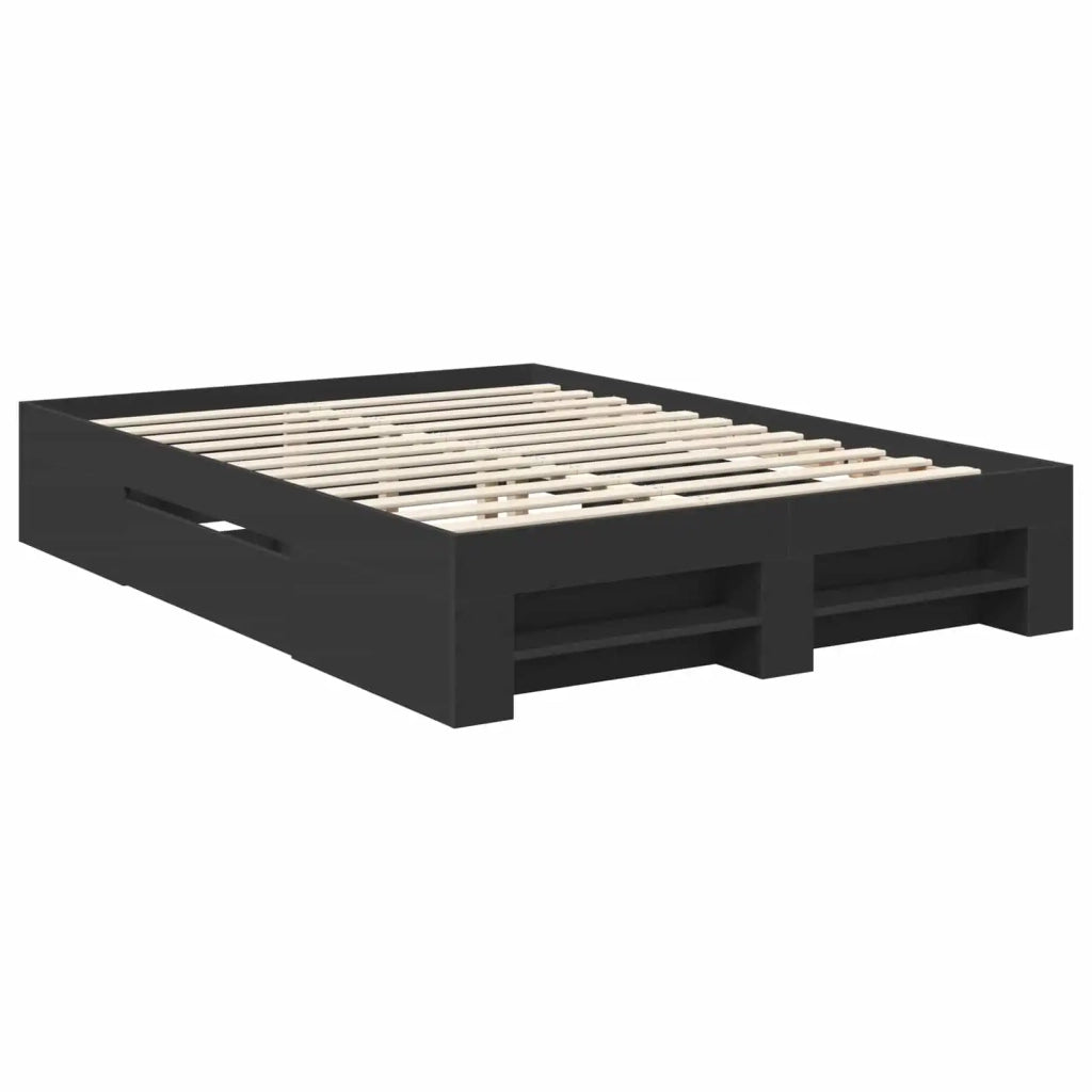 Struttura del letto Nero 140 x 200 cm Legno multistrato 3408754