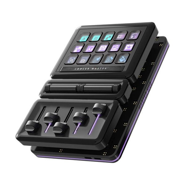 Cooler master hub, piattaforma modulare, base magnetica, moduli streamdeck e 2 roll e fader - MHSK13AA00