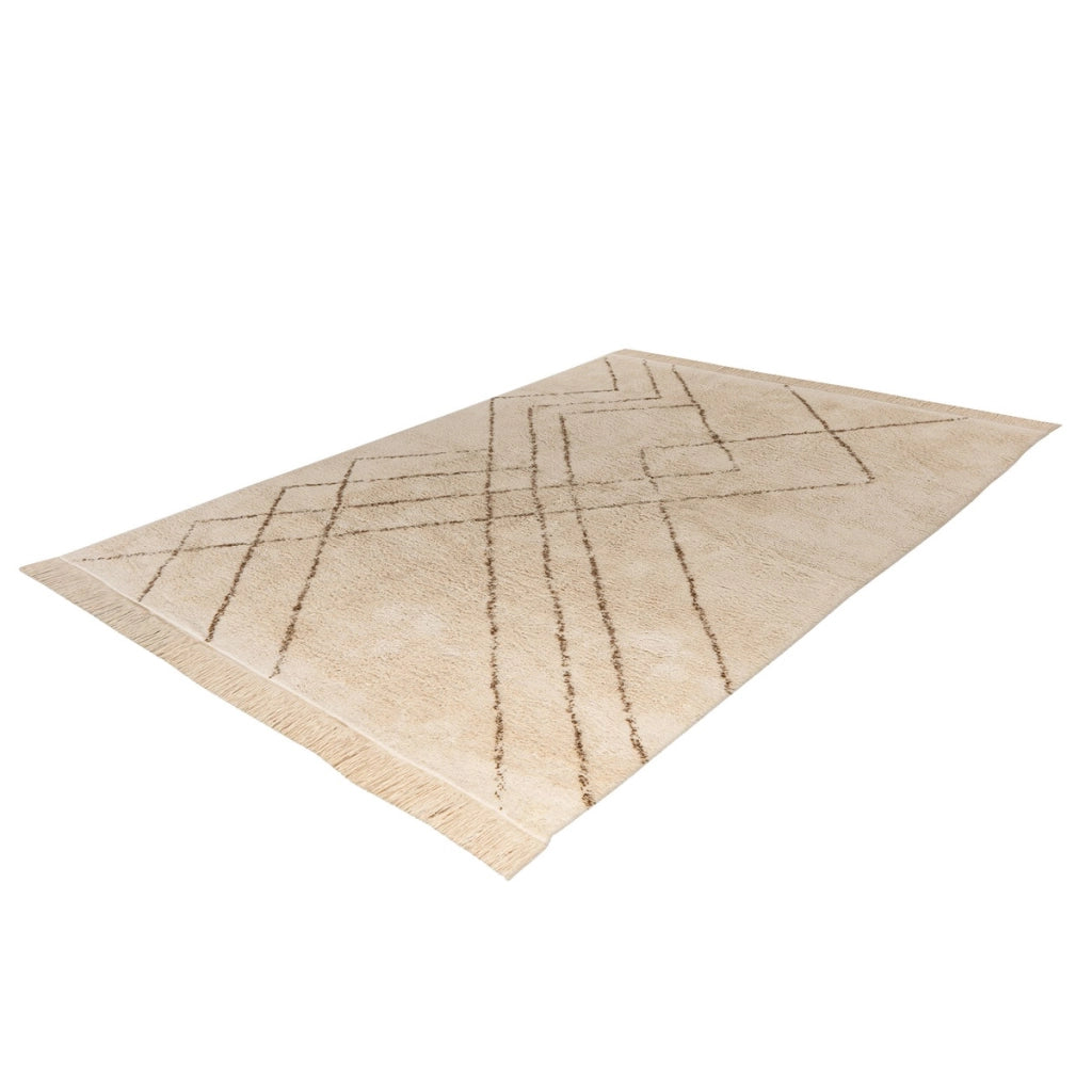 Tappeto Mylen 400 in Cotone Crema e Marrone