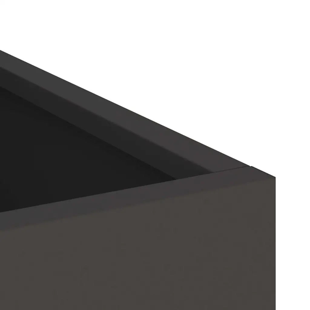 Vaso da giardino Nero 32 x 32 x 40 cm Acciaio laminato a freddo 876343