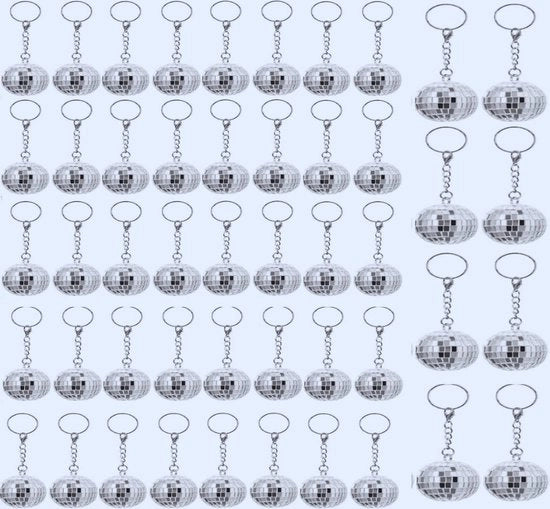 Sleutelhanger Disco - 24 pezzi decorazione disco bal per Halloween e Natale