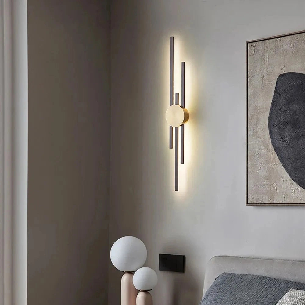 Lampada Da Parete Led App1437-w Black Gold