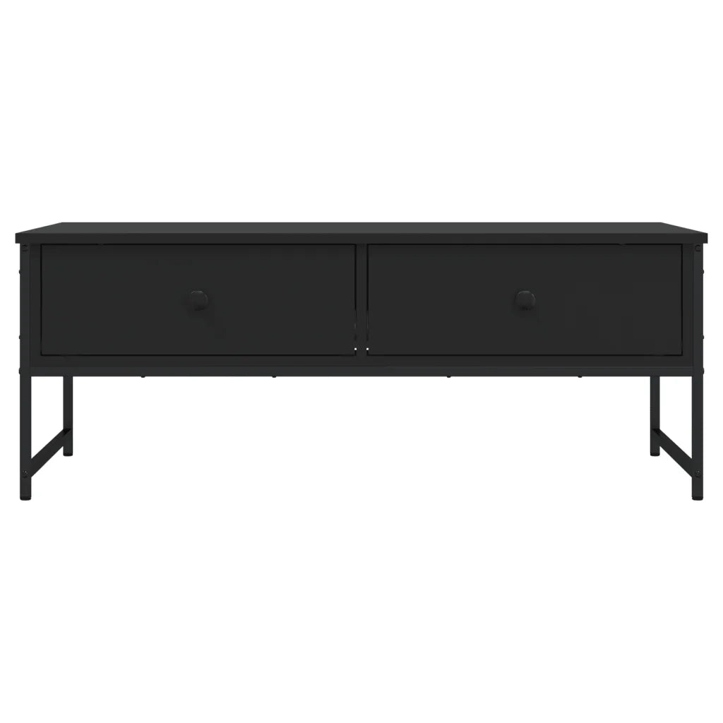 Tavolino da Salotto-Tavolino da soggiorno-Tavolo Nero 101x49x39,5 cm in Legno Multistrato