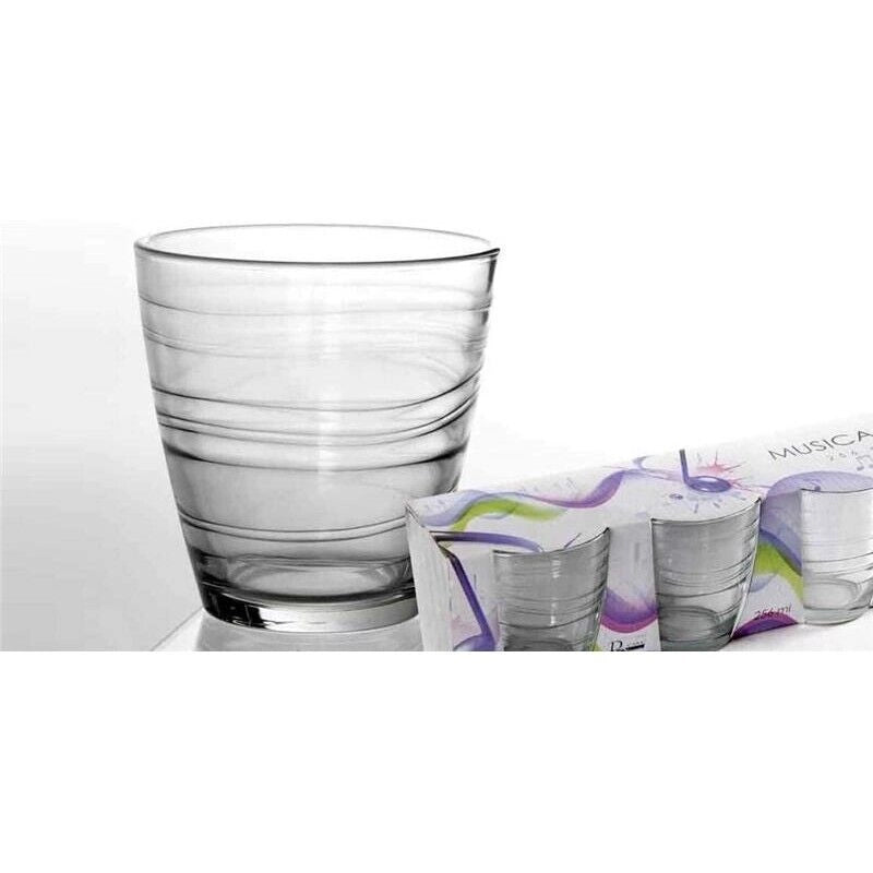 MUSICA SET DI 3 BICCHIERI IN VETRO DA 256 ML