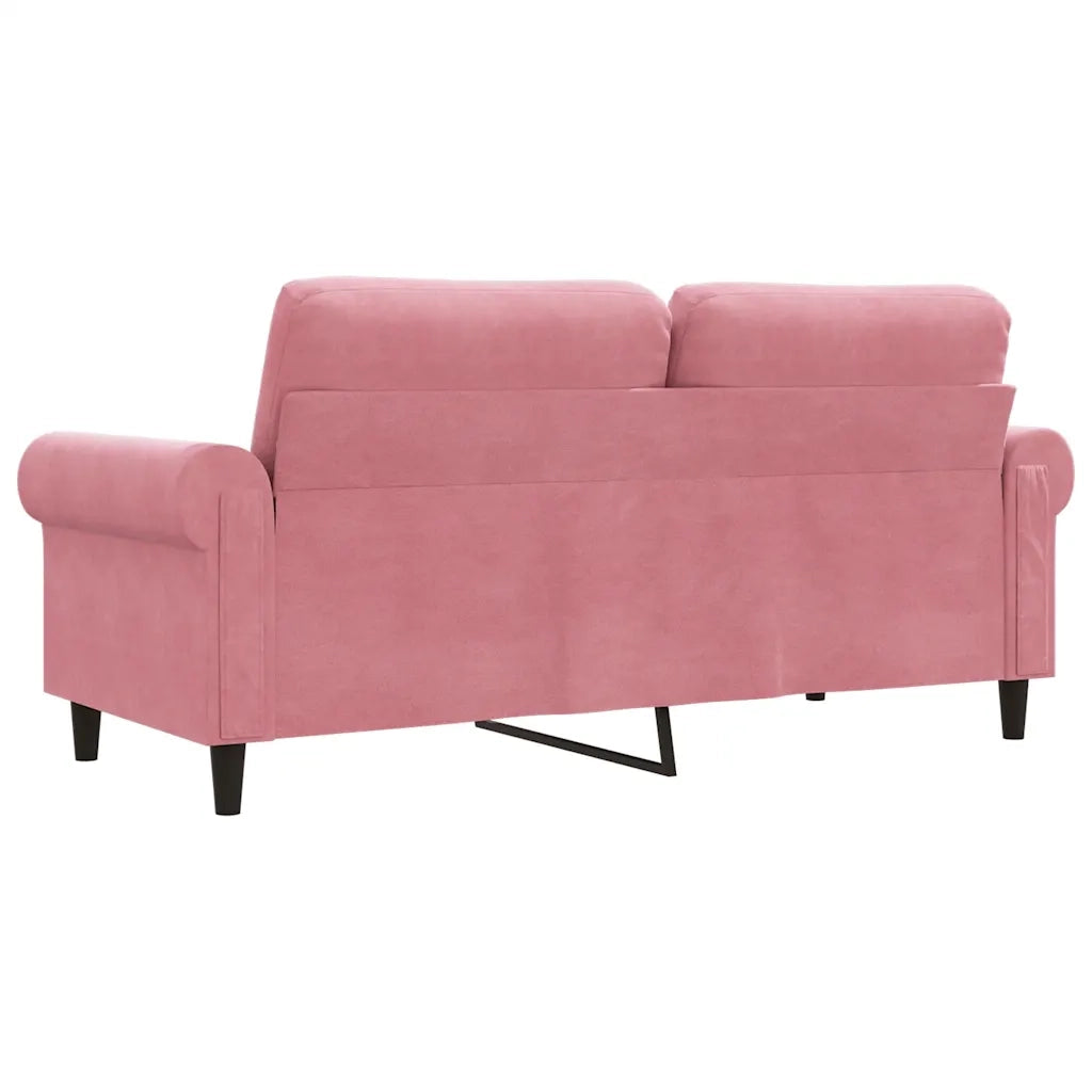 Divano a 2 Posti-Sofa 2 Posti Rosa 140 cm in Velluto 230928